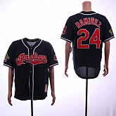 Indians 24 Manny Ramirez Navy 1995 World Series Cooperstown Collection Stitched Baseball Jerseys,baseball caps,new era cap wholesale,wholesale hats